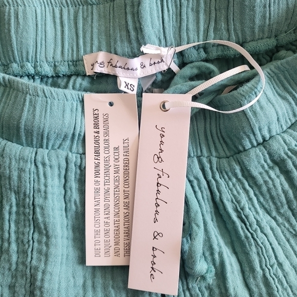 New Young Fabulous & Broke Aiko Ocean Bay Ombre Wide Leg Pants NWT X-Small - Picture 11 of 13